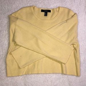 Yellow cropped sweater